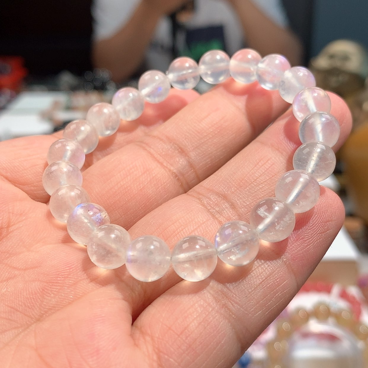 【闪购商品】水晶手链未镶嵌蓝月光8.5mm