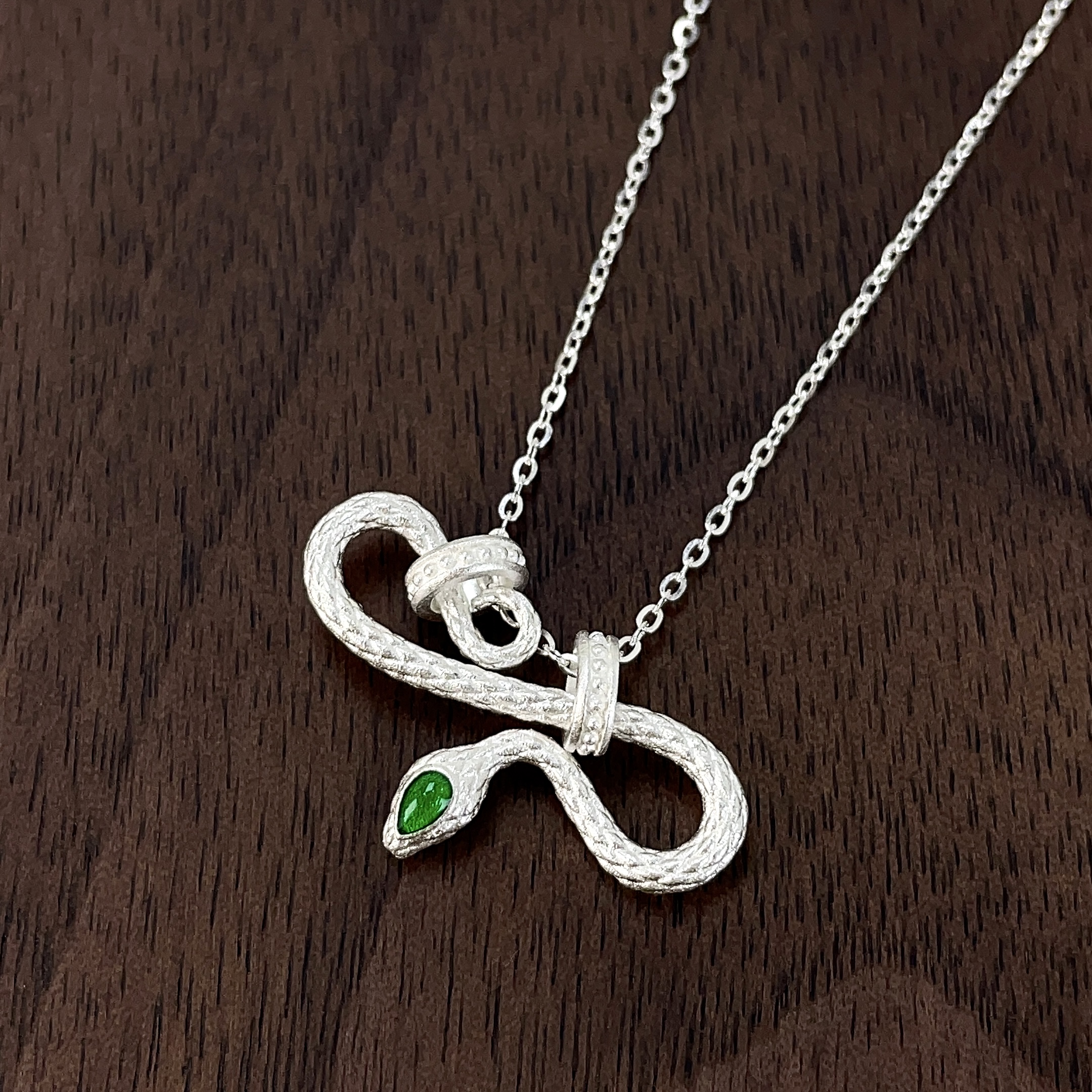 坠链均足银 【灵蛇套链】足银999蛇年新款镶嵌灵动百搭时尚款