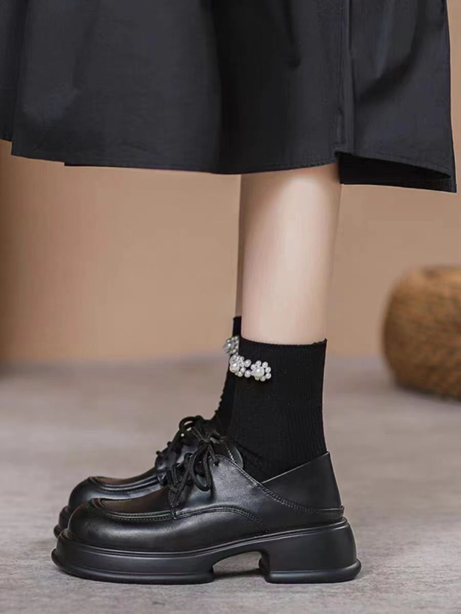 运动时尚休闲百搭透气老爹鞋春季厚底网红女士黑色潮流潮鞋ins