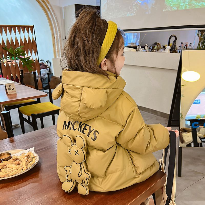 女宝宝冬装衣洋气新款女童装羽绒服网红儿童外套冬季加厚