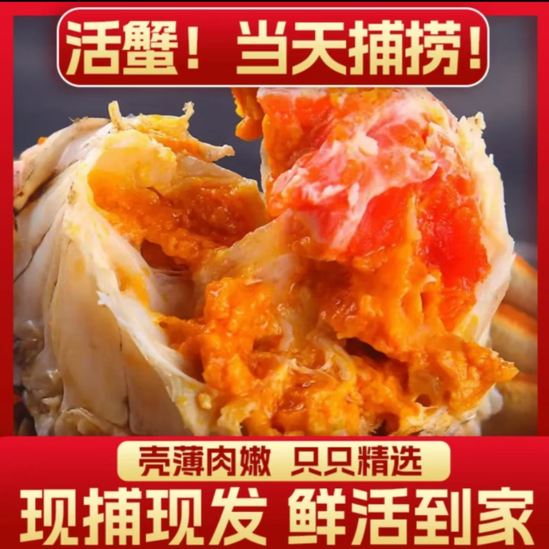 【活蟹】江苏正宗河蟹公蟹3.0-2.7母蟹3.0-2.7两5组10只