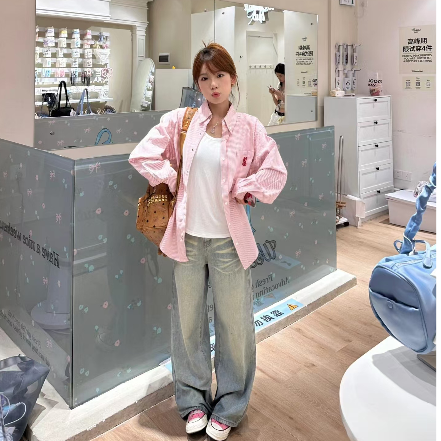 美式复古条纹衬衫女早秋穿搭开衫外套宽松长袖衬衣设计感小众上衣