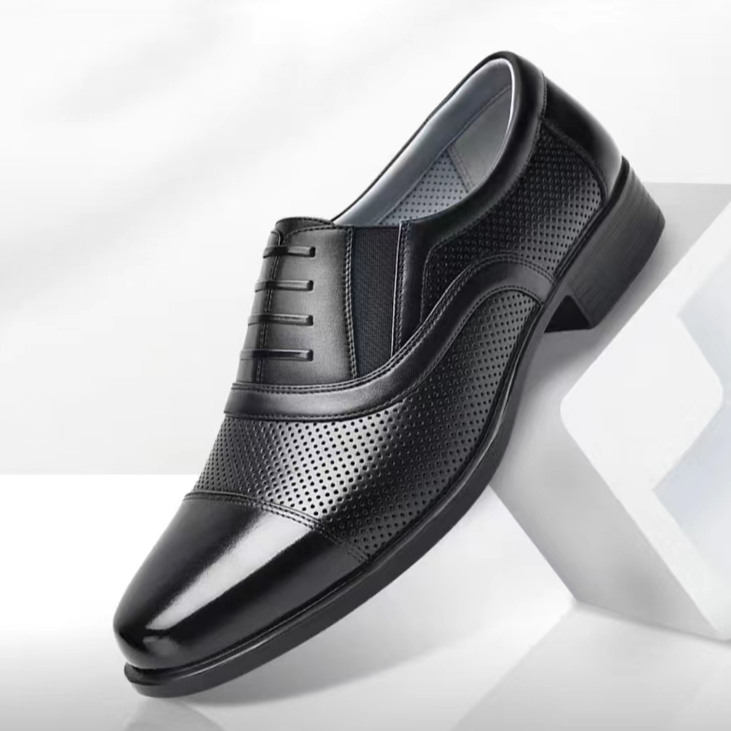 男款精品时尚休闲鞋男士中老年夏季透气软底商务爸爸鞋鳄鱼纹