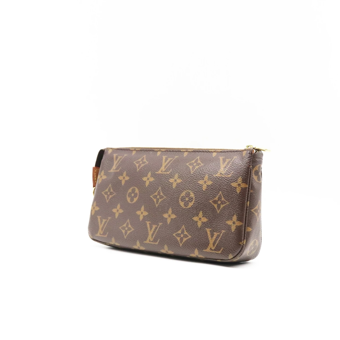 99新 LV LouisVuitton/路易威登经典老花麻将包后换植鞣革单肩D