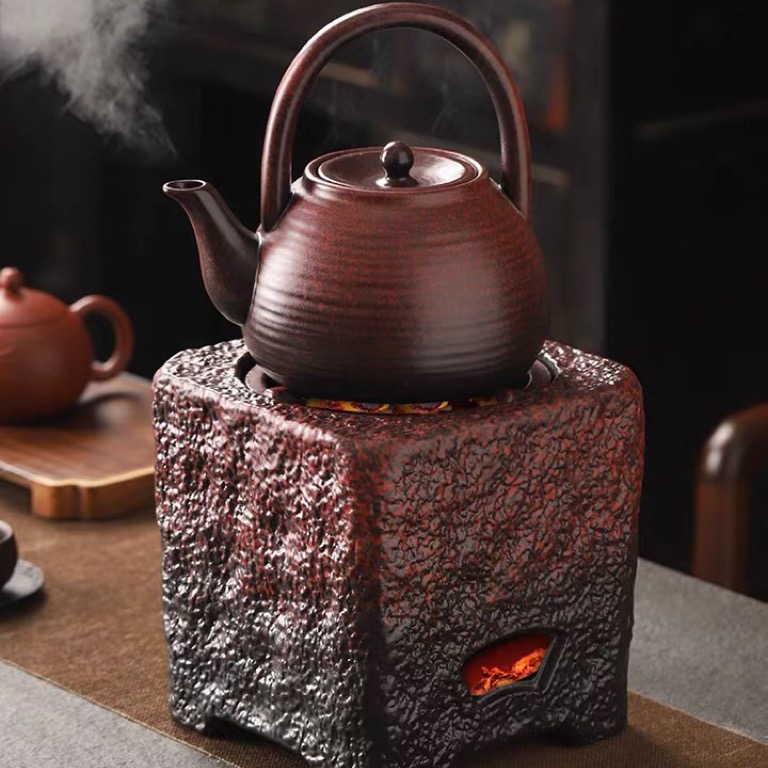煮茶器煮茶炉 炭火烧炉围炉煮茶户外烧水壶陶壶干烧家用煮茶陶壶