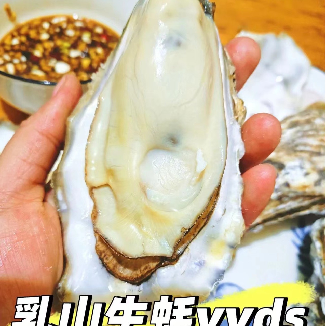 精品4+乳山大生蚝 1个 蒸3-4分钟为佳