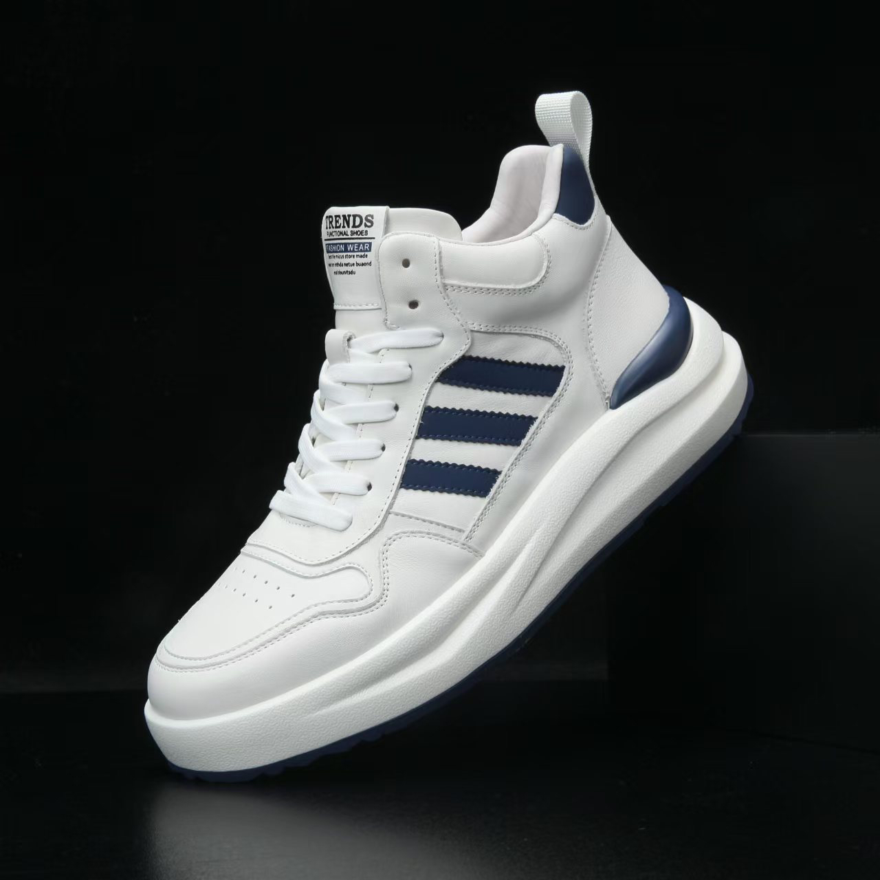 珂思图2025皮鞋男款冬季真皮透气厚底皮鞋百搭品质休闲鞋开车鞋