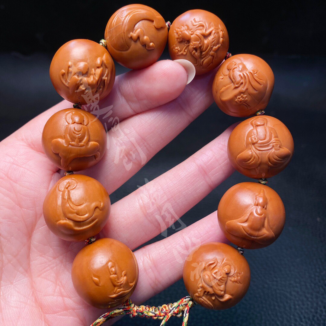 「2.0无相佛手串」橄榄核雕刻文玩手链核雕手工艺品手把件