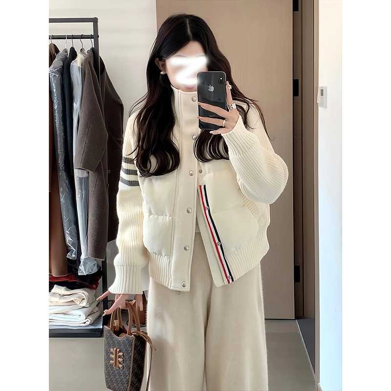 秋冬一整套女高级感2025韩版减龄设计保暖羽绒服搭配阔腿裤两件套