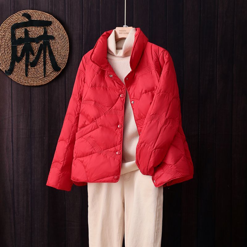 短款立领轻薄羽绒服女款2021年新款薄款时尚洋气高端爆款冬季外套
