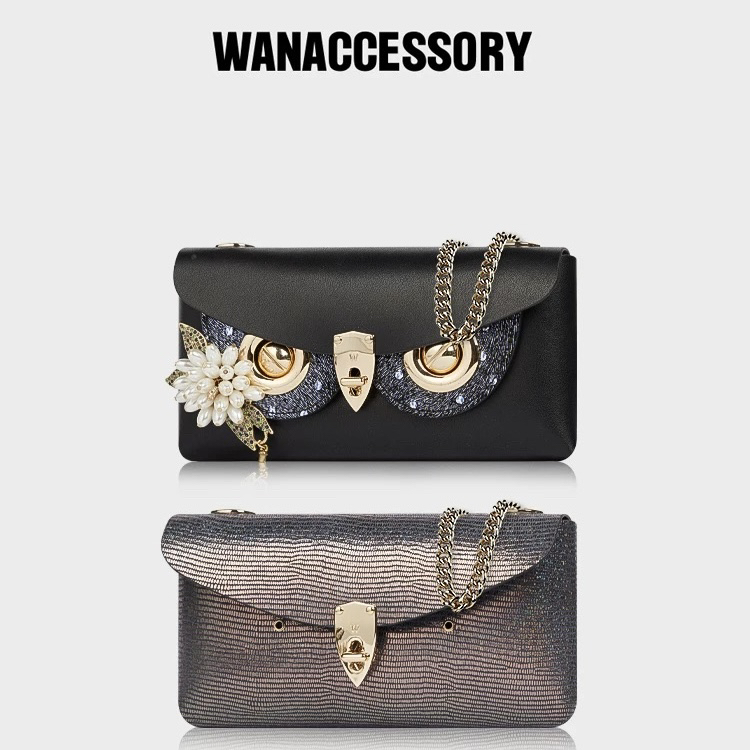 【黑｜布朗尼幻彩】牛皮手工重工斜挎宽肩带原创设计（系列一）