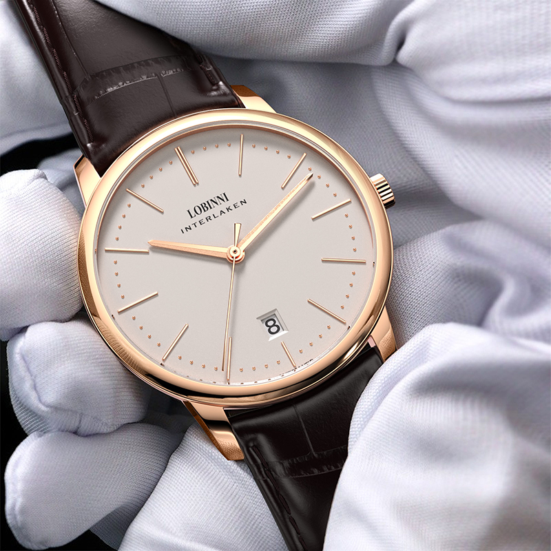 【罗宾尼直播】超薄7.9毫米超薄机械表腕表经典全自动手表男士12028