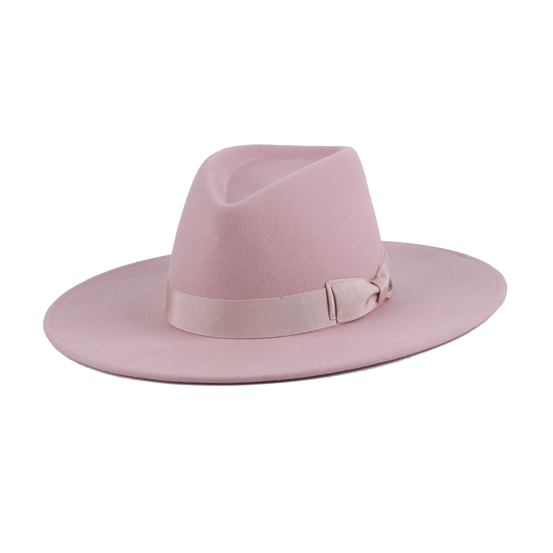 MOSSANT时尚秋冬新品·简约蝴蝶结装饰大檐Fedora羊毛礼帽帽子百搭