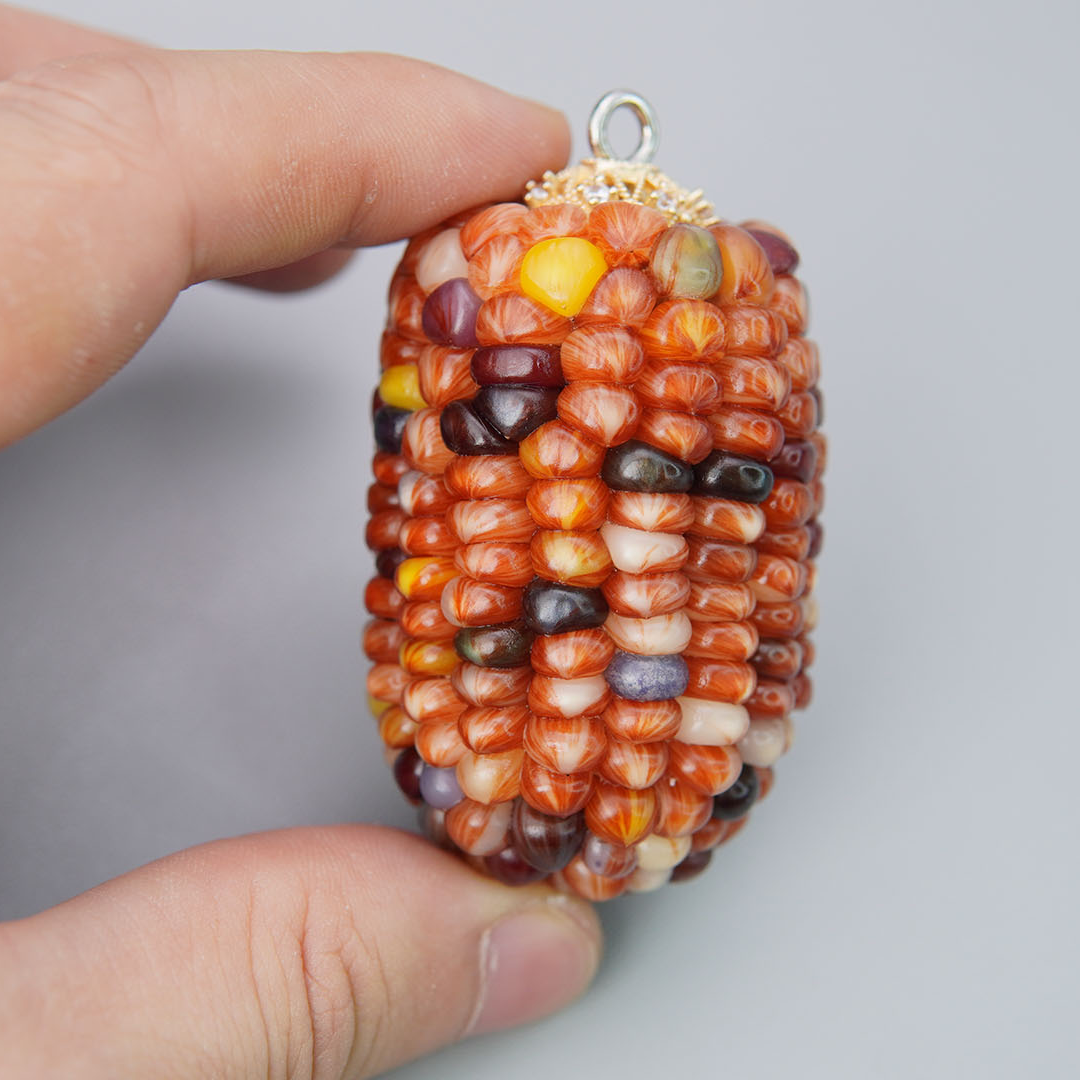 【成品】工DIY宝血文玩玉米手墩饰品摆件挂件