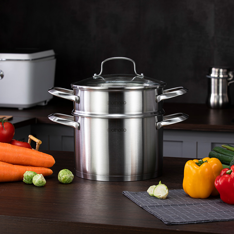 Othello/欧德罗不锈钢蒸锅笼屉汤锅家用蒸煮炖多功能锅【直播专属】