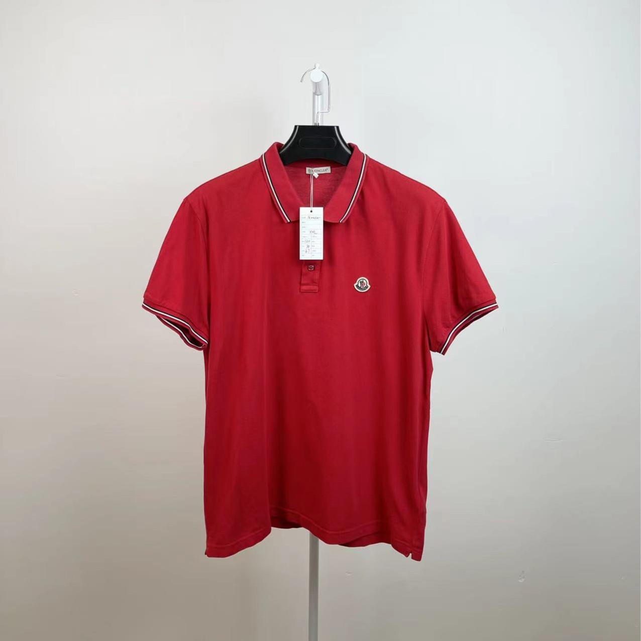 MONCLER蒙口/红色 休闲 短袖polo/尺码XXL