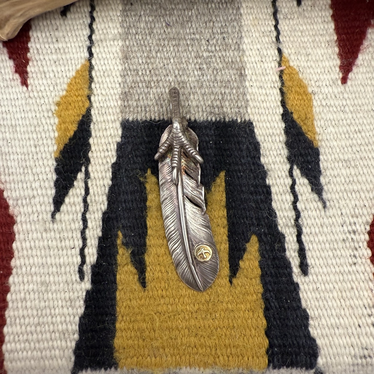 吊坠925银 高桥吾郎goros银爪点金特大羽毛中古