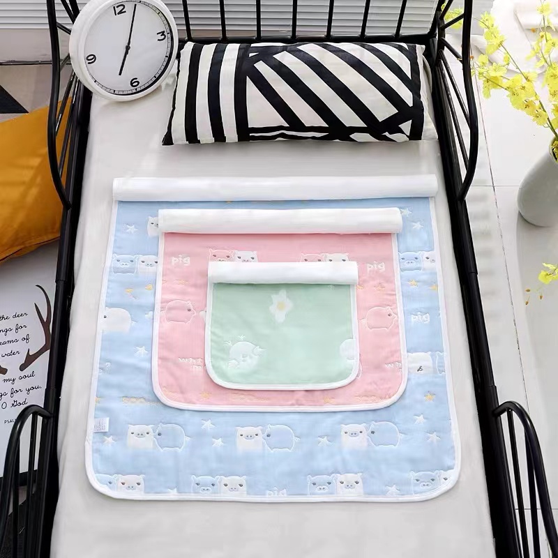 【6层纱布隔尿垫】可水洗宝宝防漏新生儿透气隔尿垫机洗