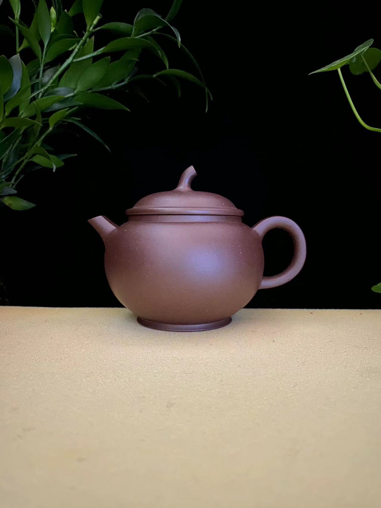 茄瓜壶。紫泥。50目。220cc. 半手工