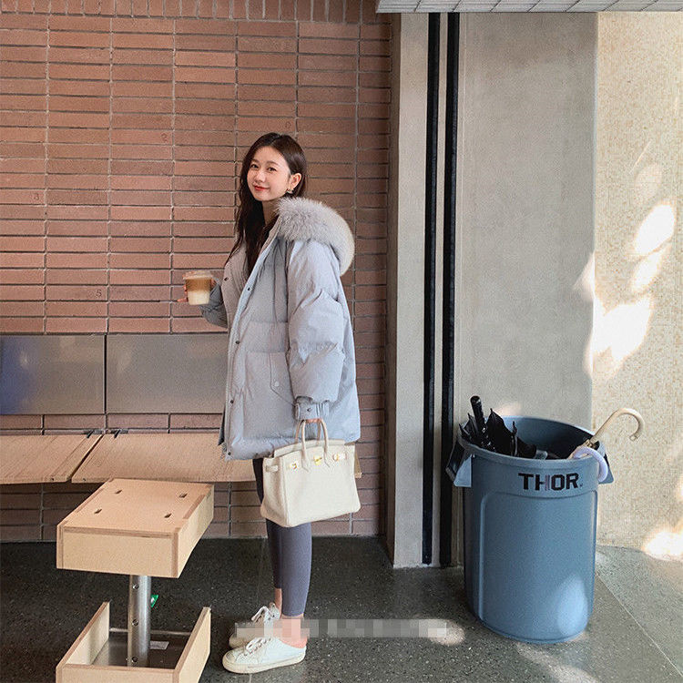 冬季当季爆款小个子羽绒服女中长款2022新款白鸭绒加厚显瘦宽松大