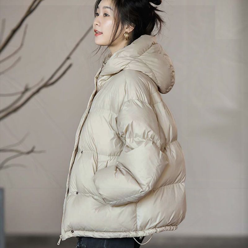 冬季爆款反季清仓白鸭绒羽绒服女短款时尚轻薄保暖连帽外套宽松20