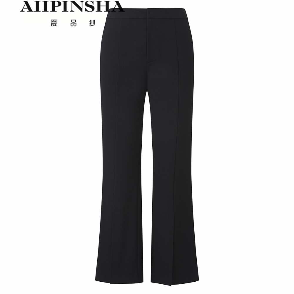 AIIPINSHA/爱品纱西装裤子显瘦垂感直筒裤高腰休闲夏季E5SP104PQE