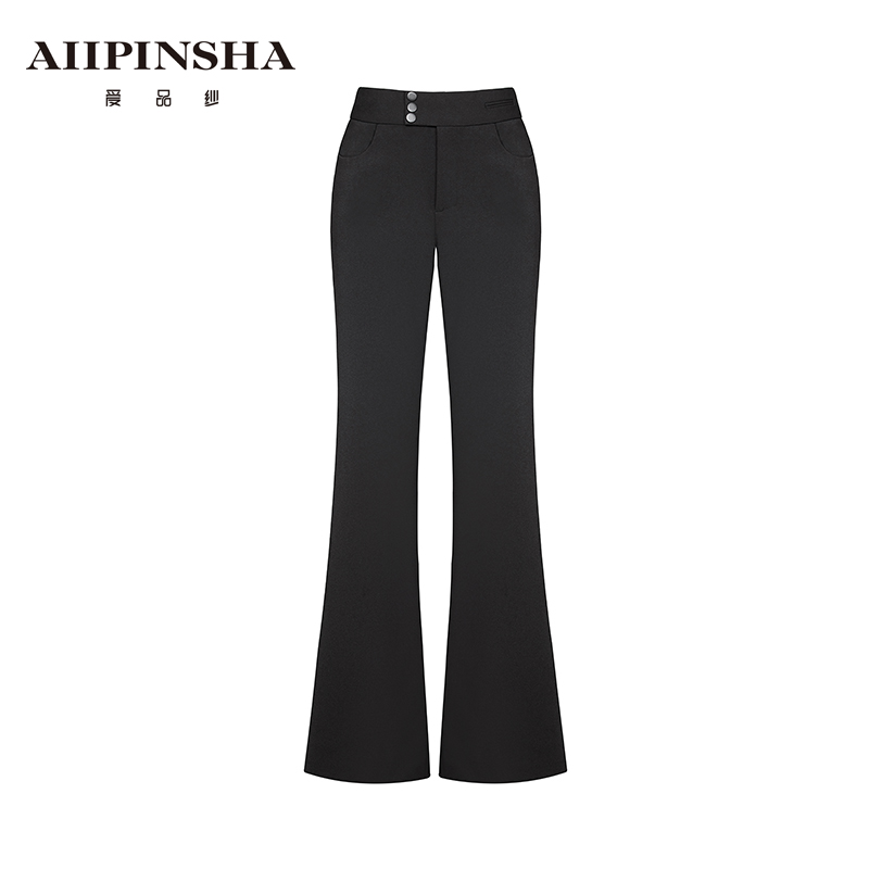 琴老板爱品纱【慕斯弹力裤】时尚显瘦百搭休闲修身喇叭裤E4SP487PTU