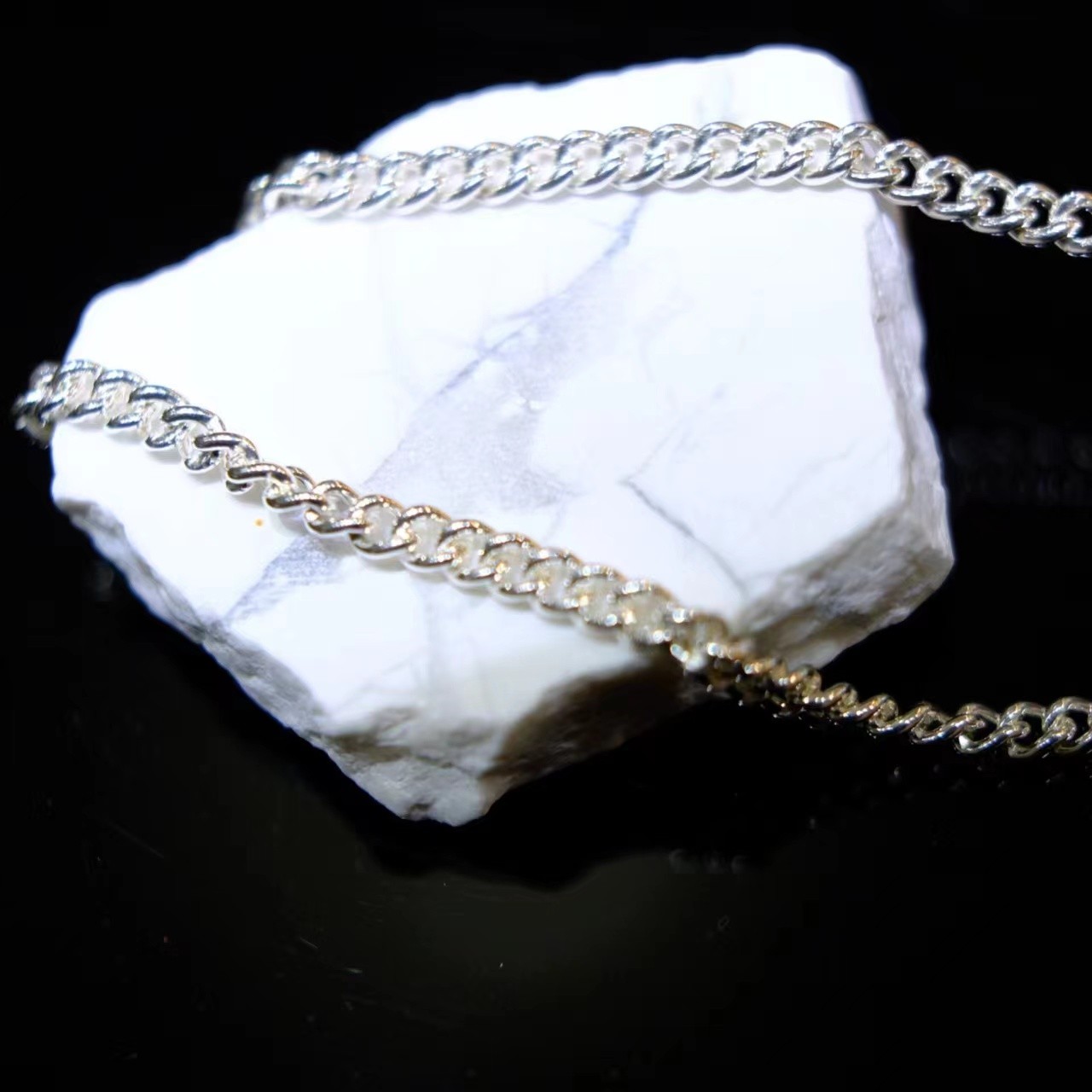 链子足银 足银999儿童单扣链 经典款 （XL9862)