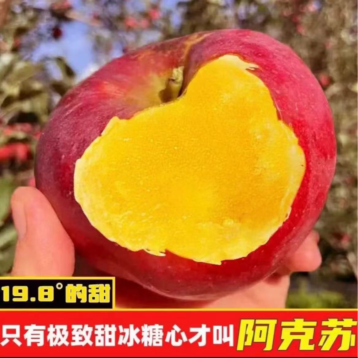 大降价】正宗新疆阿克苏冰糖心红富士苹果新鲜水果脆甜整箱宠粉111