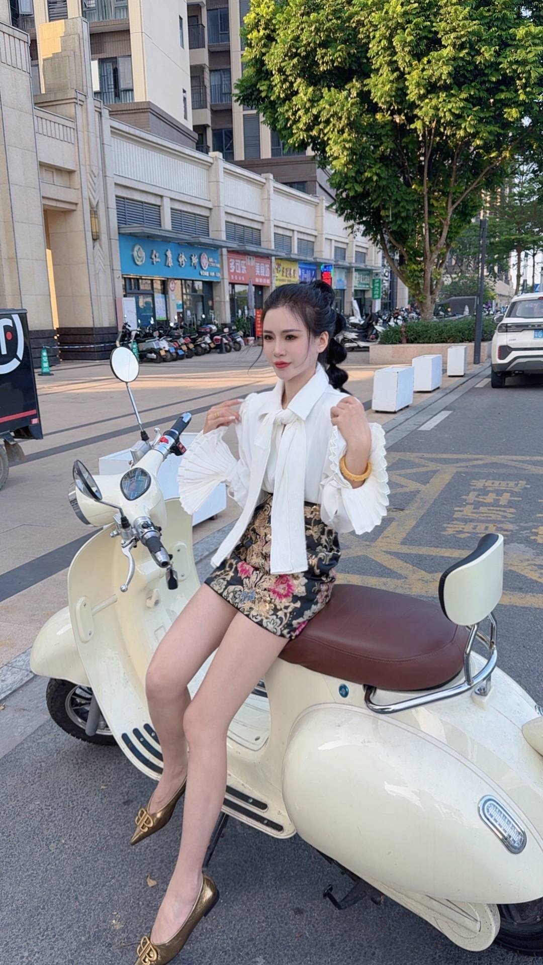 大气元（衬衫）复古绑结百搭衬衫