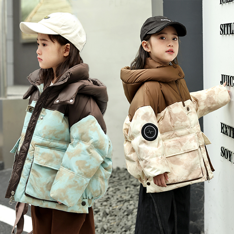 儿童羽绒服女童短款2025新款洋气中小童冬季男童外出童装加厚外套