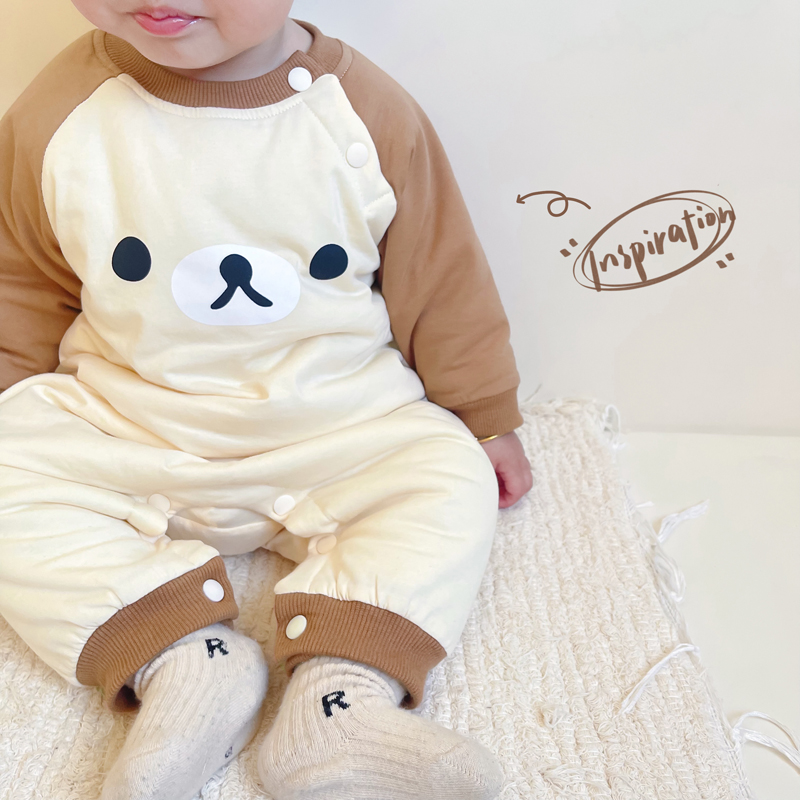 韩国婴儿连体衣冬加厚外出宝宝衣服冬款网红卡通加厚棉服保暖爬服