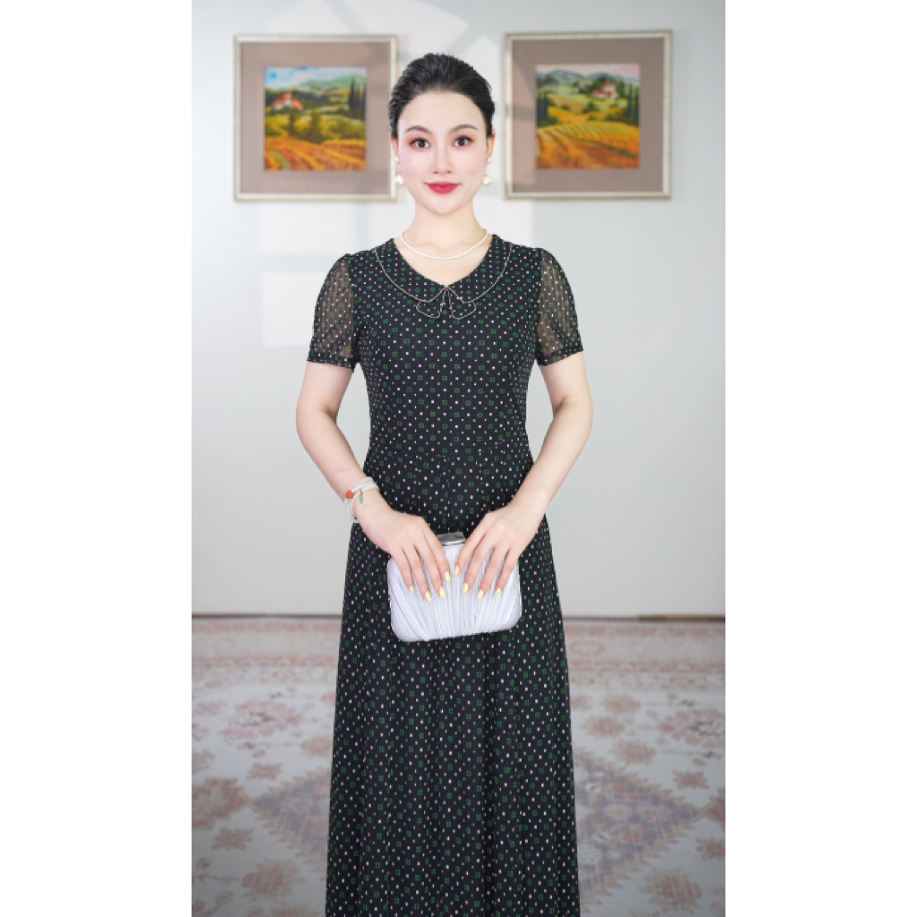 【妙莱四叶草】夏季新款爆款碎花连衣裙高档女士胖妹妹妈妈装