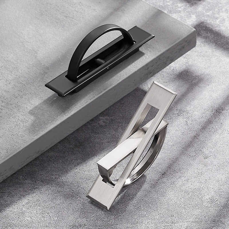 榻榻米拉手暗藏式地柜盖板柜门旋转隐形拉手内嵌入式把手门把手