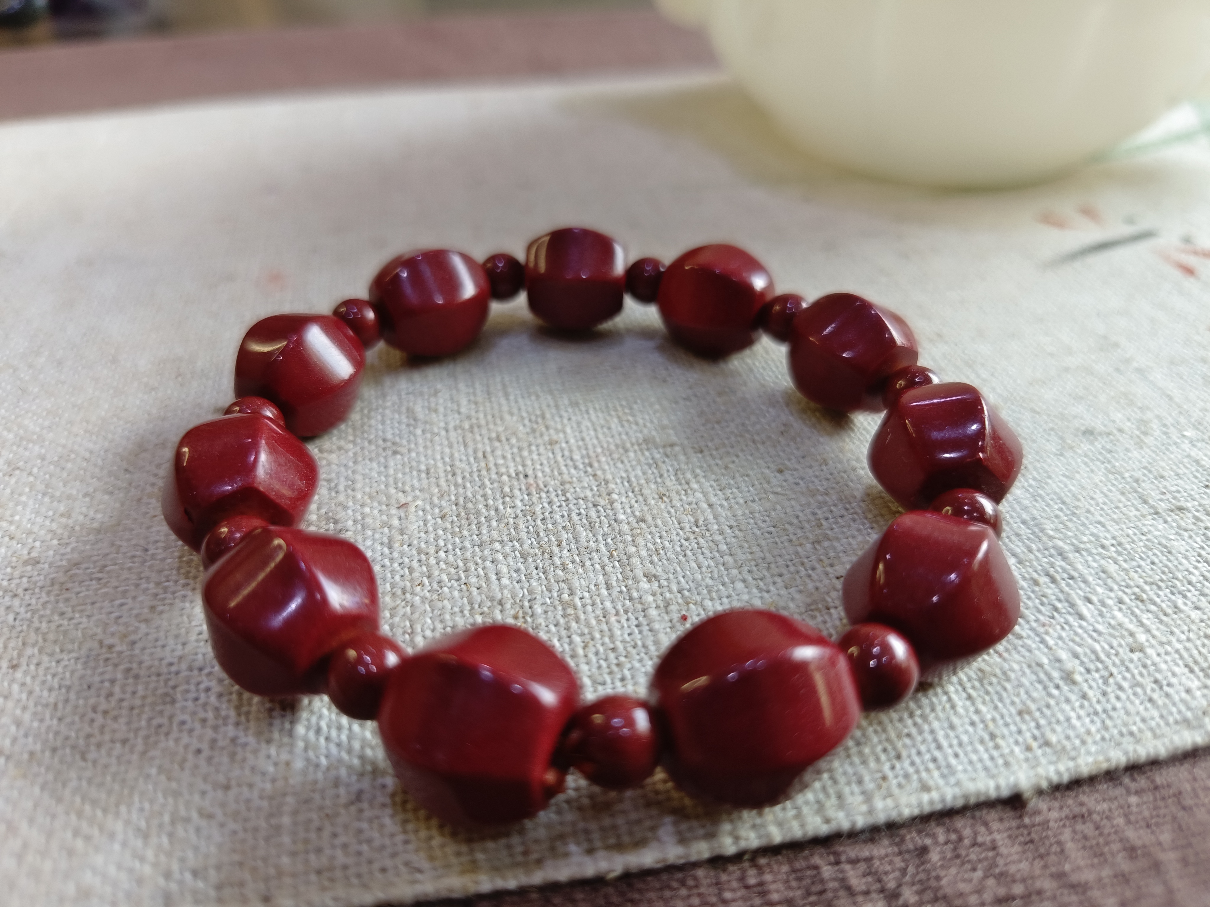 天然辰砂朱砂辰砂（果昌朱砂）紫金砂手串