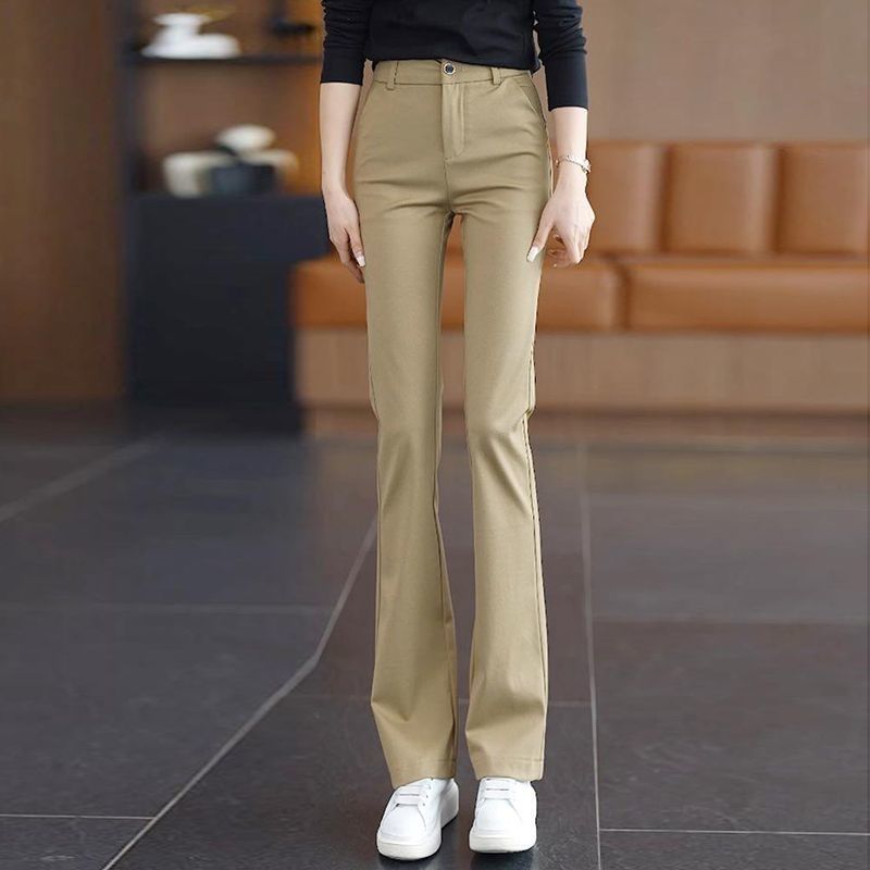 西装微喇裤女士裤子2024春秋新款显瘦高腰垂坠感秋季裤子休闲女裤