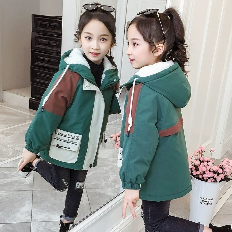 【双12活动】儿童风衣女外套冬季2023新款加绒加厚中长款韩版洋气
