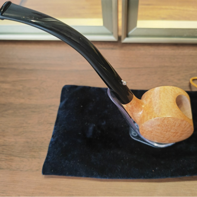 全新意大利鸭子原木色三蛋级别烟斗长杆实木烟斗实木烟杆鸭子烟斗