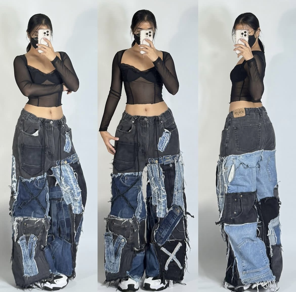 vintage潮酷设计感再造re裤（四幺零～溜零零）