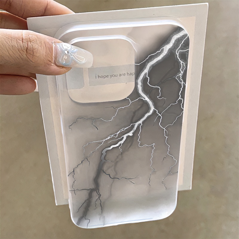 奥菲顿ins黑夜闪电适用iPhone15promax苹果14/13手机壳12磨砂11套