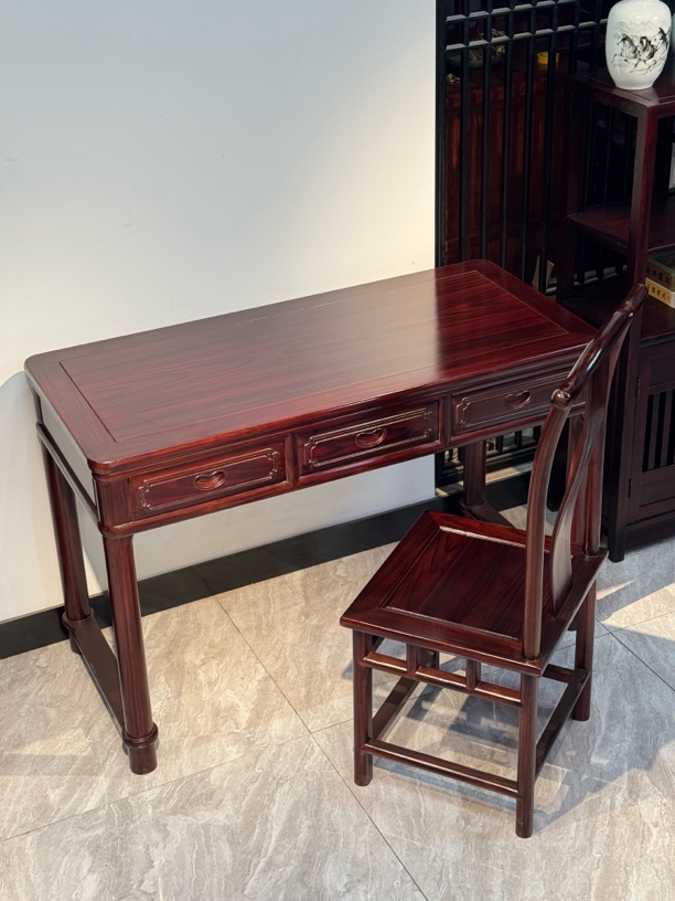 则言红木家具 黑酸枝书桌椅 办公桌 120-55-78