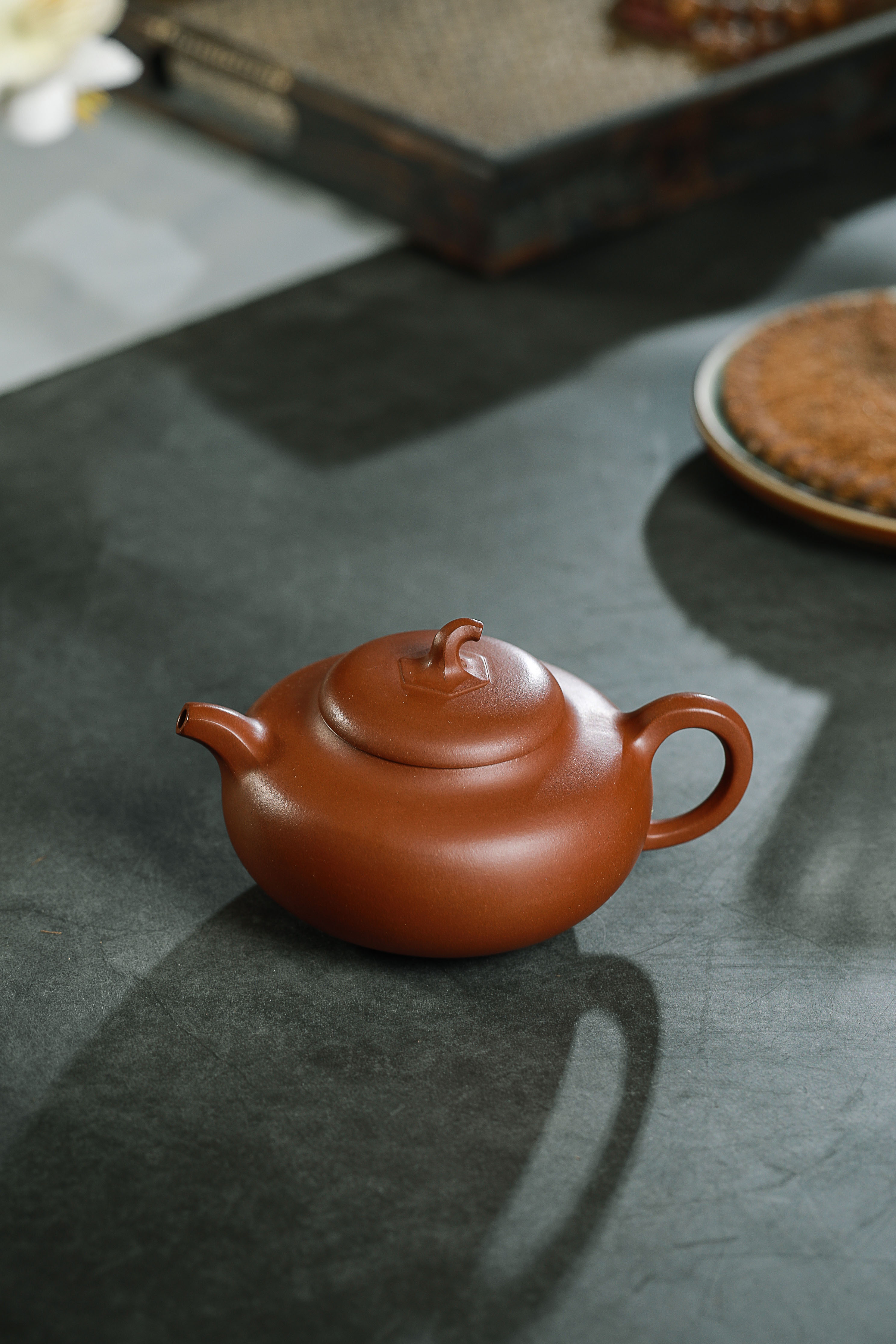 丁亦琴紫砂作品：六方茄瓜，380CC
