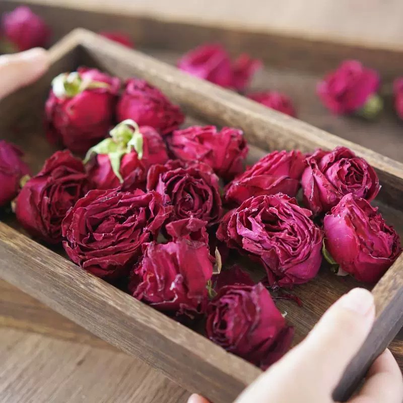 yuanzhishen/源之椹【一朵一杯】正宗云南冻干墨红玫瑰花冠22g/罐