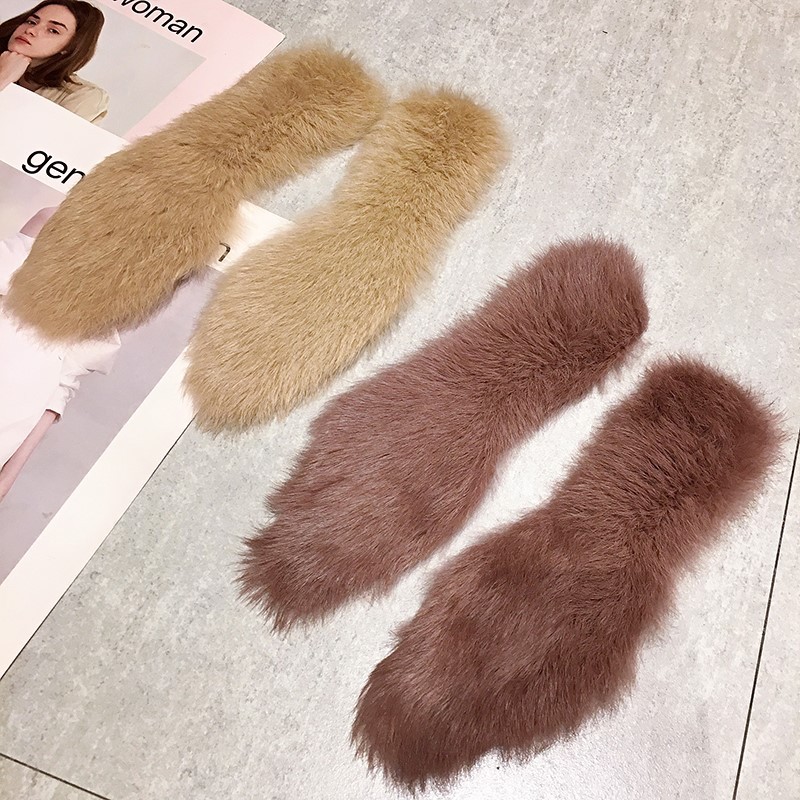 暖脚神器毛毛鞋垫兔毛鞋垫冬季高跟女加绒加厚中底垫暖脚毛毛鞋垫