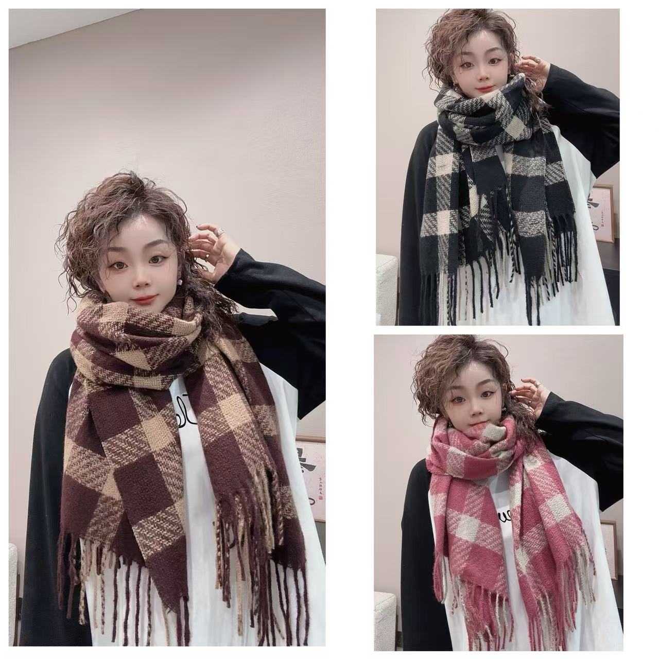 英伦风～经典格子围巾 7777【No退换】