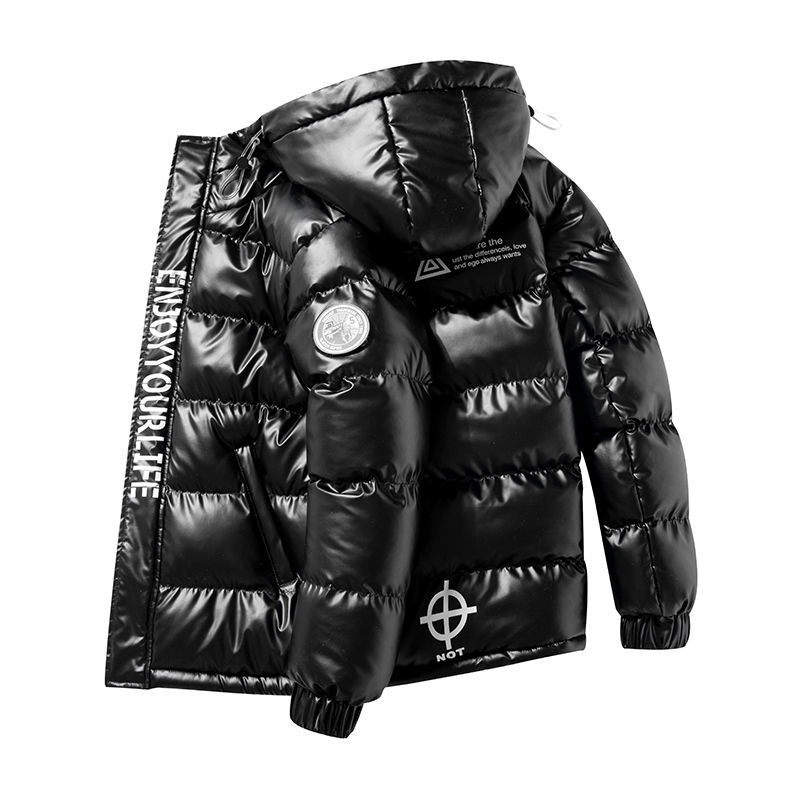 鸭鸭牌男童加厚羽绒羽绒衣中大童秋冬季防风保暖羽绒衣学生亮面洋