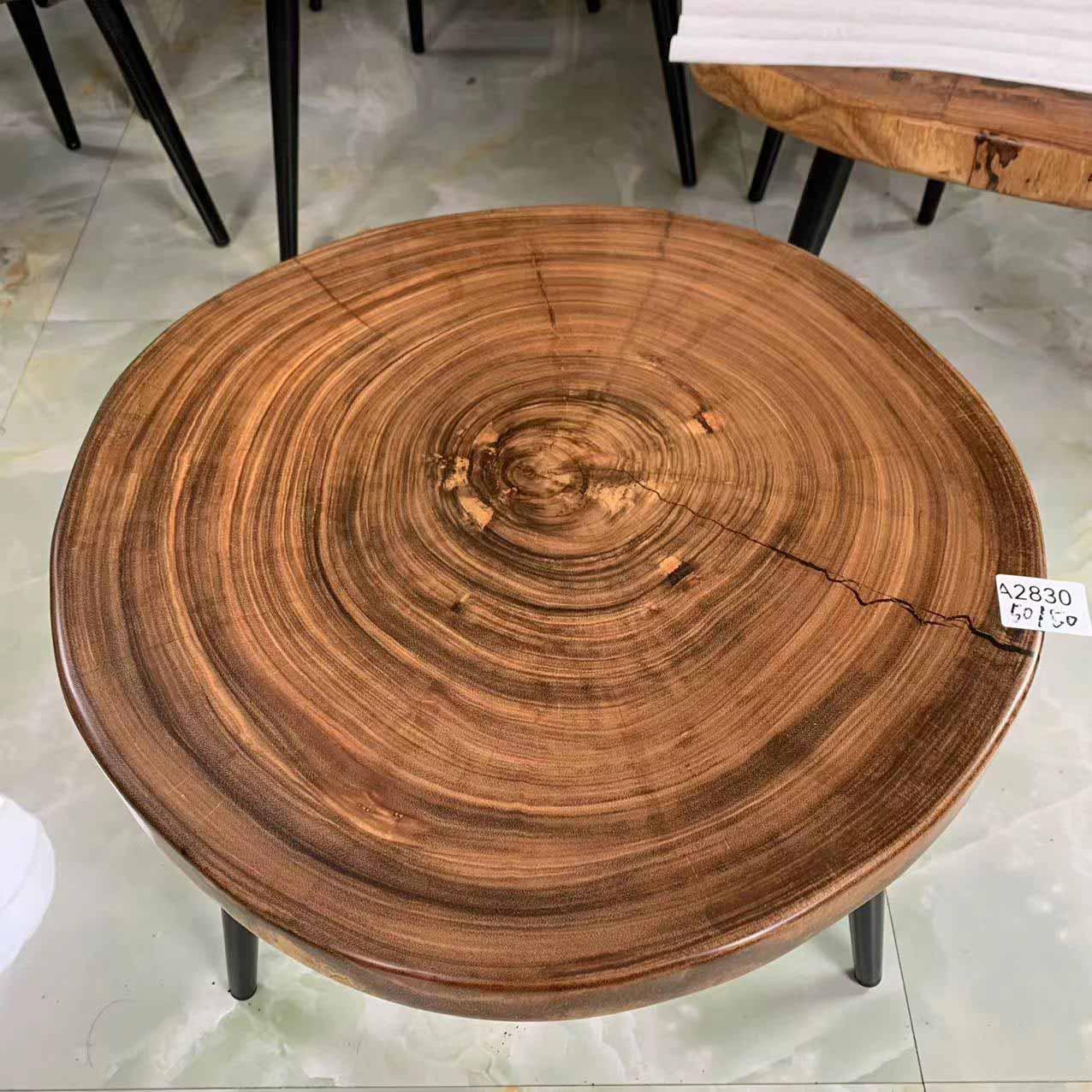 （一物一拍）乌金木尺寸49*50可移动小茶几小边几复古客厅家用