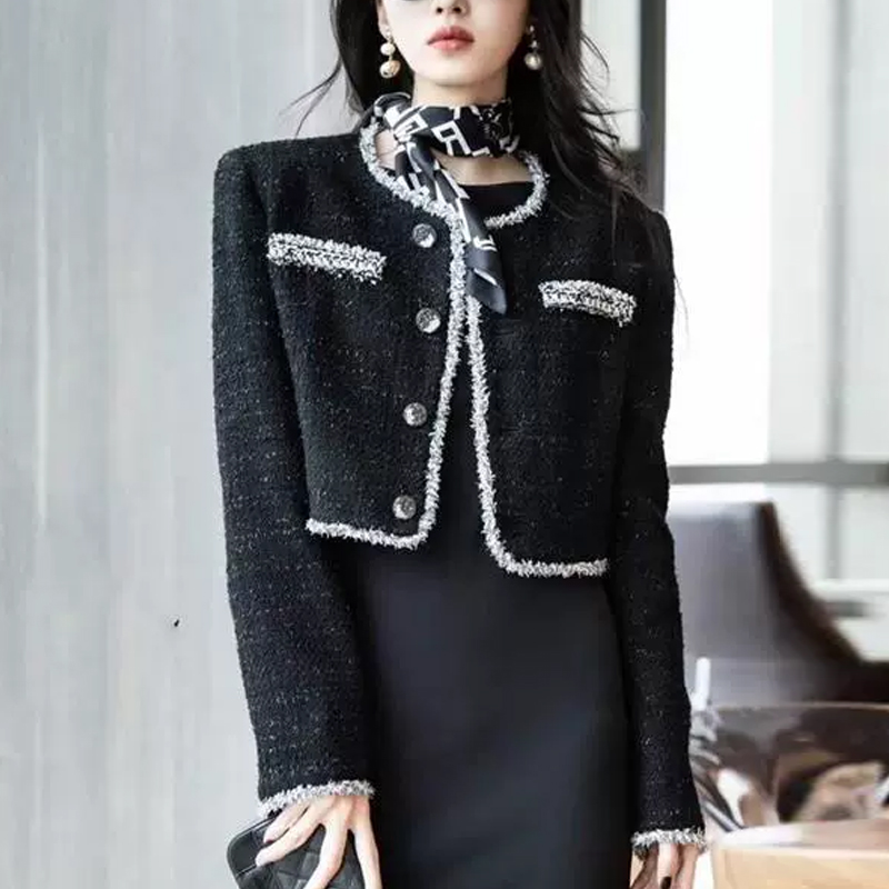  【商场同款】秋冬新款百搭粗花呢短款小香风外套袁衣都舍1400741