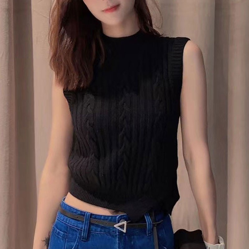 【商场同款】秋冬百搭套头无袖麻花针织马甲背心5399380