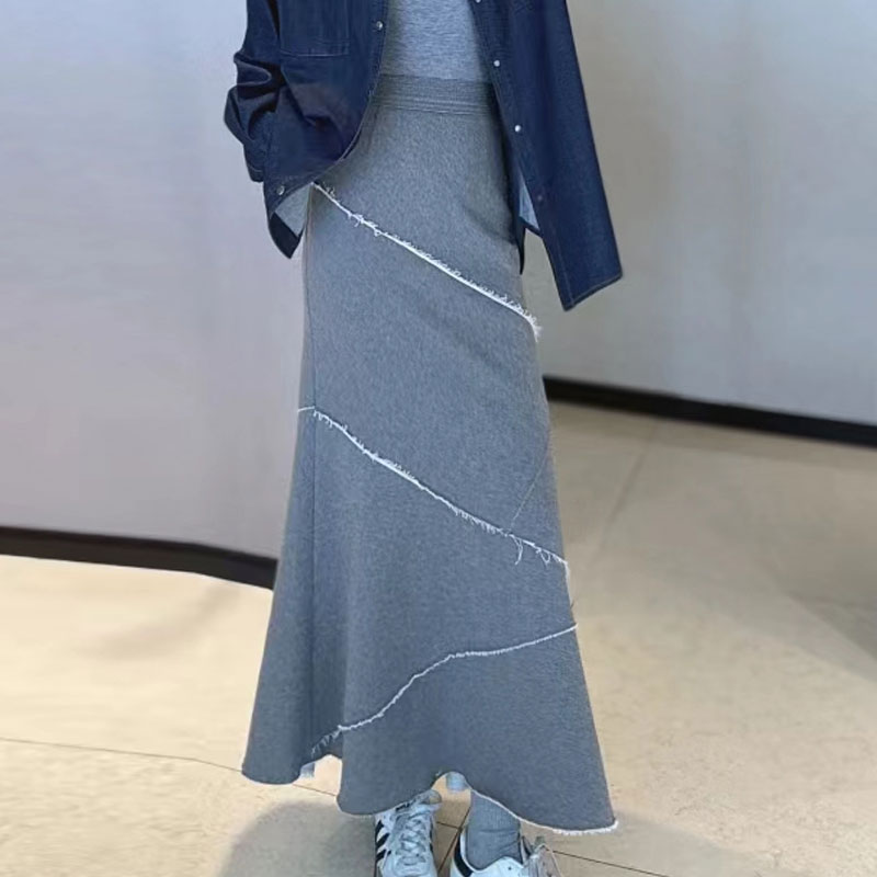 【商场同款】秋冬百搭休闲松紧腰长款鱼尾半身裙袁衣都舍5200433